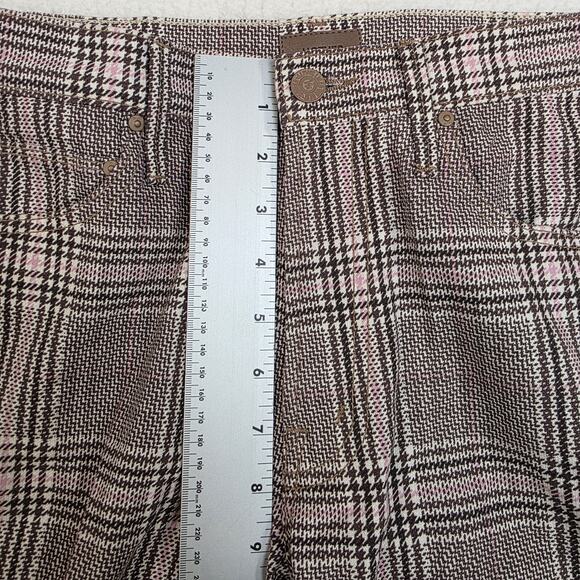 MOTHER THE INSIDER ANKLE PLUM PINK PLAID JEANS SIZE 27 $228 - Picture 11 of 11